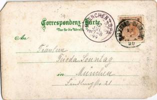 1899 (Vorläufer) Salzburg, Gruss vom Gaisberg. Hotel Gaisbergspitze, Zahnradbahn-Station Zistel-Alpe...