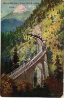 1927 Mariazellerbahn, Saugraben-Viadukt / railway bridge, viaduct, train, locomotive (fa)