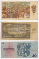Csehszlovákia 1960. 10K + 1961. 100K + 1970. 20K + 1986. 10K + Csehország 1994. 50K T:III
Czechoslo...