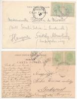 4 db RÉGI román város képeslap / 4 pre-1945 Romanian town-view postcards