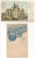 4 db RÉGI román város képeslap / 4 pre-1945 Romanian town-view postcards
