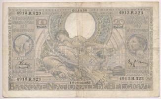 Belgium 1938.10.03. 100Fr/20B T:III Belgium 1938.10.03. 100 Francs / 20 Belgas C:F Krause P#107