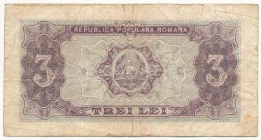 Románia 1952. 3L T:III,III- 
Romania 1952. 3 Lei C:F,VG