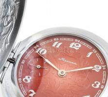 Molnija zsebóra óralánccal + óratartó doboz, jó állapotban, működik