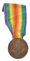 Olaszország 1920. Szövetséges Győzelmi Érem I. világháborús kitüntetés, bronz, eredeti szalagon T:1- Italy 1920. Allied Victory Medal World War I decoration bronze with original ribbon C:AU