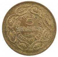 Tunézia 1946. 5Fr Al-bronz T:1-  Tunisia 1946. 5 Francs Al-bronze C:AU