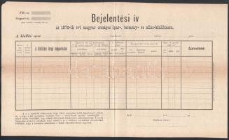 1876 Szeged. Szab. kir. Szeged Városában az 1876. évben tartandó magyar országos ipar-, termény-, és...