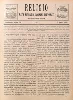 1890 Religio Kath. Egyházi és Irodalmi Folyóirat második félévének számai egybe kötve
