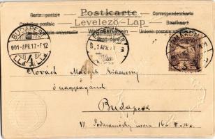 1901 Geisha. E.S.D. Serie 8051. Art Nouveau, Emb. litho (lyuk / pinhole)