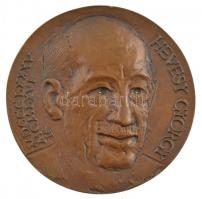 Lapis András (1942-) DN Hevesy György 1885-1966 / Magyar Orvostudományi Nukleáris Társaság kétoldalas, öntött bronz plakett (103mm) T:1-