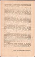 1913 Ceglédi malom alapítása tárgyában született folyamodvány a város tanácsához 4p