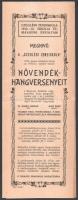 1913 Ceglédi zeneiskola növendék hangversenye reklám nyomtatvány 4 p.