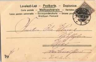 1902 Wohl weiss ich einen Kranz zu winden... Serie "Liebesträume" Art Nouveau, floral, lit...