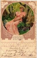 1902 Im wunderschönen Monat Mai... Serie Liebesträume Art Nouveau, floral, litho (fl)