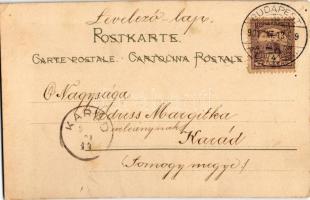 1901 Morgen. Meissner & Buch Künstler-Postkarten Serie 1096. "Die vier Tageszeiten" Ar...