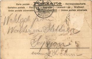 1901 Art Nouveau lady. A. Sockl Wien No. 970. litho (szakadás / tear)