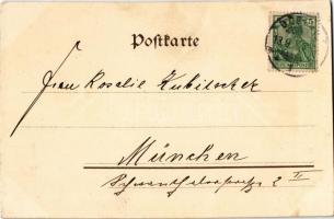 Art Nouveau lady with sickle and spider web. Serie 366. Floral, litho (EK)