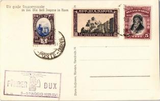 1939 Die große Truppenparade in der Via dell Impero in Rom / The meeting of Mussolini and Hitler in ...