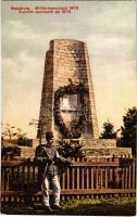 Banja Luka, Banjaluka; Militärmonument 1878 / Vojnicki spomenik od 1878 / military monument, Bosnian soldier (ragasztónyom / glue marks)