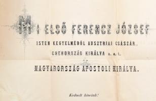 1910 Országgyűlési meghívó. Ferenc József (1830-1916) király és gróf Khuen-Héderváry Károly
(1849-1...