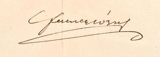 1910 Országgyűlési meghívó. Ferenc József (1830-1916) király és gróf Khuen-Héderváry Károly
(1849-1...