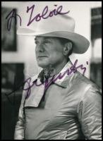 Tony Curtis autográf aláírása és dedikációja saját magát ábrázoló fotón / Tony Curtis autograph
