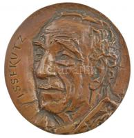 Kiss Kovács Gyula (1922-1984) DN Issekutz egyoldalas, öntött bronz plaket Issekutz Béla farmakológus portréjával (~106-110mm) T:1-
