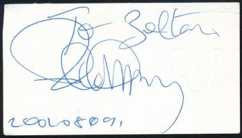 Plácido Domingo (1941-) spanyol operaénekes, karmester és operaigazgató autográf aláírása kártyán/ autograph