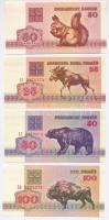 Fehéroroszország 1992. 50k + 25R + 50R + 100R T:I,I- Belarus 1992. 50 Kopek + 25 Rubles + 50 Rubles + 100 Rubles C:UNC,AU