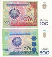 Üzbegisztán 1997. 200S + 1999. 500S T:I-  Uzbekistan 1997. 200 Sum + 1999. 500 Sum C:AU