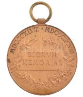 1898. "Jubileumi Emlékérem Fegyveres Erő Számára / Signum memoriae (AVSTR)" bronz kitüntet...