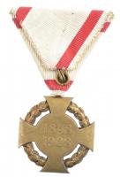 1908. "Katonai Jubileumi Kereszt" Br kitüntetés eredeti mellszalaggal T:2- Hungary 1908. &...