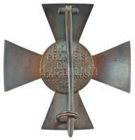 1935. "A Magyar Érdemrend Tisztikeresztje" jelzetlen zománcozott kitüntetés függőleges tűv...
