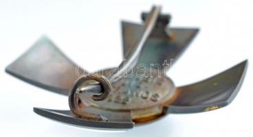 1935. "A Magyar Érdemrend Tisztikeresztje" jelzetlen zománcozott kitüntetés függőleges tűv...