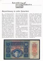 1915. 10K piros DEUTSCHÖSTERREICH felülbélyegzéssel, német nyelvű Kuriositäten auf Banknoten tájékoztatólappal T:III Adamo K11