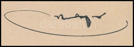 cca 1920 Gyoma Kner Izidor nyomdája kettő darab nyomtatvány mindkettőn autográf aláírásával