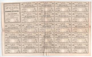 Budapest 1911. "Magyar Jelzálog Hitelbank" nyeremény-jegye szárazpecséttel és bélyegzéssel...