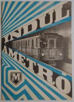 1970 Kiadvány Indul a metró címmel, emlékbélyegzős bélyegekkel
