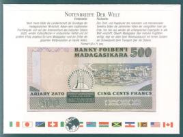 Madagaszkár 1988. 500Fr bankjegyes borítékon T:I