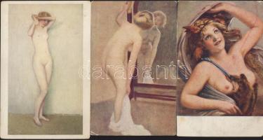 1920-1930 3 db művészi erotikus lap