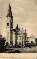 1907 Pancsova, Pancevo; Ágostai hitvallású evangélikus templom. Rechnitzer Károly kiadása / church (EK)