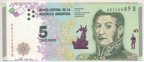 Argentína DN (2015) 5P 68114489 B T:I- Argentina ND (2015) 5 Pesos 68114489 B C:AU Krause P#359