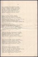 1941 Budapesti Gázművek belső használatra írt vers főnökökről, kollégákról sok humorral, Perényi Bél...