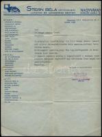 1941 Nagyvárad, Stern Béla lakatos mester levele fejléces számláján
