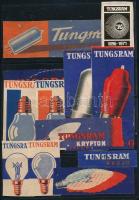 12 db Tungsram címke és dobozoldal
