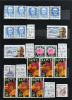 USA 1988-1995 kis gyűjtemény 8 lapos közepes berakóban, másodpéldányokkal