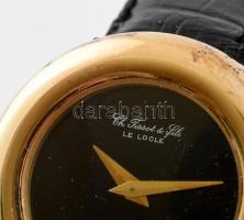 Tissot Le Locle ezüst tokos aranyozott karóra, kézi felhúzós szerkezettel, működik, kopásokkal, d: 3...