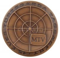 DN MTV - 25 éves Törzsgárda tagságért egyoldalas bronz plakett műanyag tokban (70mm) T:1-