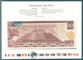Mexikó 1977. 20P bankjegyes borítékon T:I
