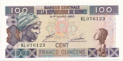 Guinea 1998. 100Fr KL076123 T:I- Guinea 1998. 100 Francs KL076123 C:AU Krause P#35